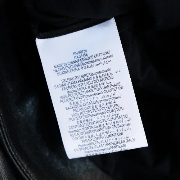 BCBGMAXAZRIA Clyde Cold-Shoulder Faux-Leather Moto Jacket in black size - Picture 6 of 7